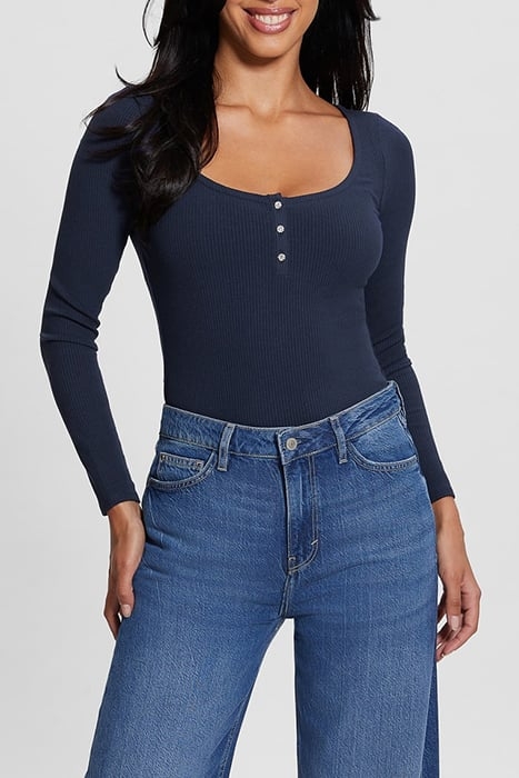 GUESS ECO LS KARLEE JEWEL BTN BLACKENED BLUE 5