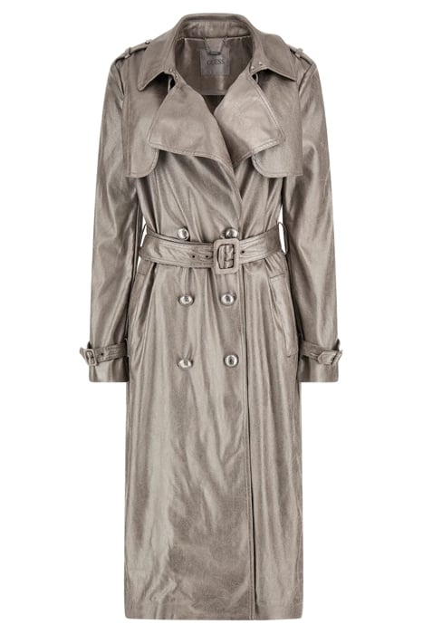 GUESS ECO ADELE TRENCH GUNMETAL METALLIC 4