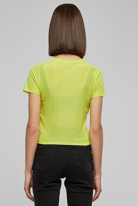 LADIES SHORT MESH TEE FROZENYELLOW 2