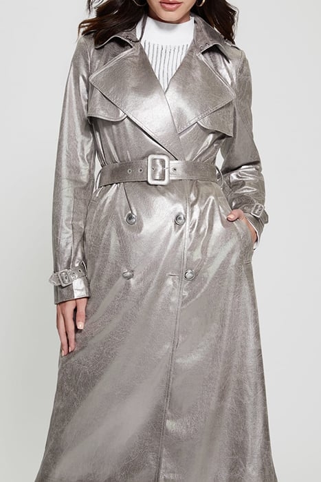 GUESS ECO ADELE TRENCH GUNMETAL METALLIC 7