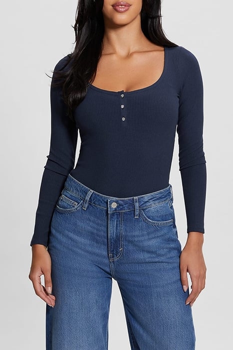 GUESS ECO LS KARLEE JEWEL BTN BLACKENED BLUE 1