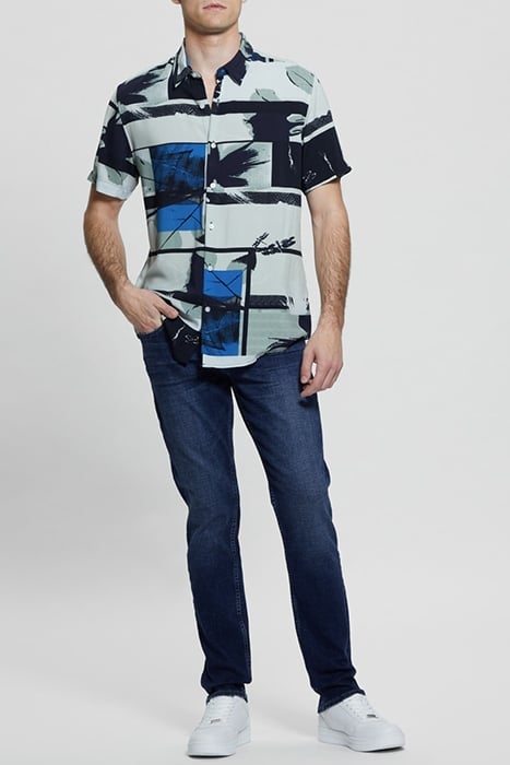 GUESS ECO SS ECO RAYON PALM CO PALM COLLAGE 3