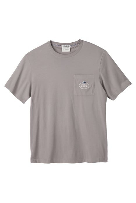 GARMENT DYED SS POCKET TEE ASPHALT 1