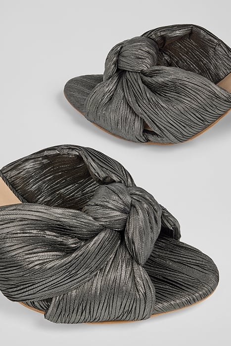 ELIANA KNOTTED SANDAL PEWTER 4