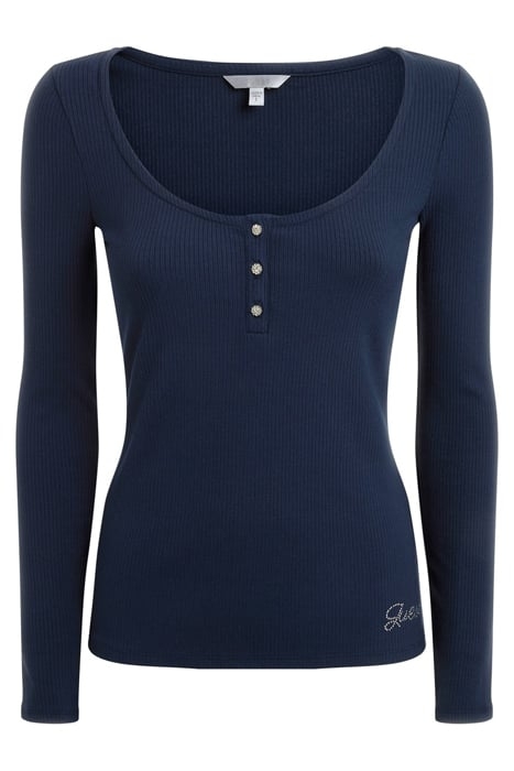 GUESS ECO LS KARLEE JEWEL BTN BLACKENED BLUE 4