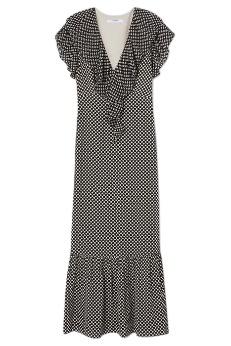 DAPHNE POLKA MAXI DRESS BLACK/CREAM 3