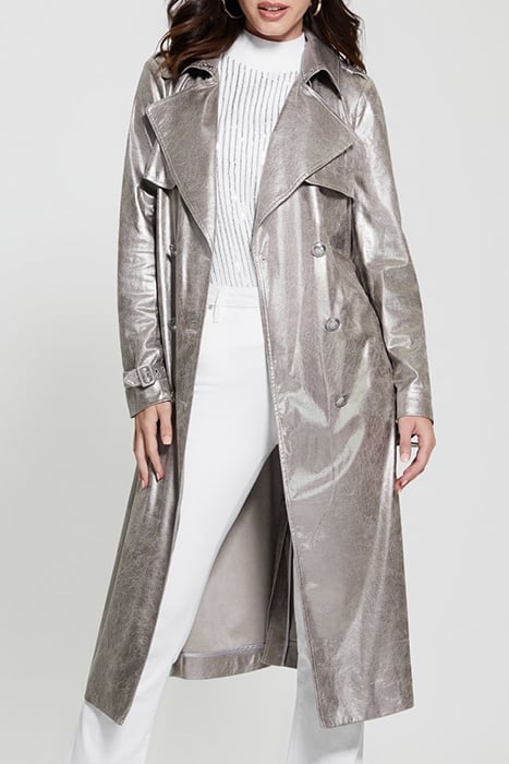 GUESS ECO ADELE TRENCH GUNMETAL METALLIC 6