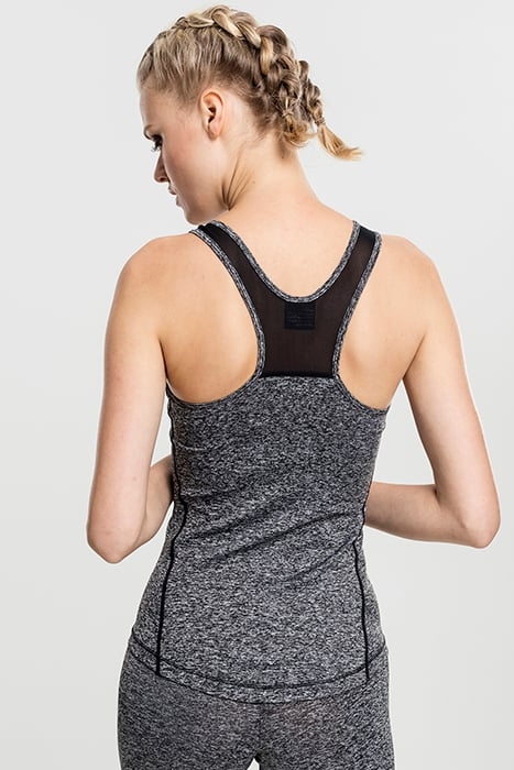 LADIES ACTIVE MELANGE TRAININGS TOP CHARCOAL/WHITE/BLACK 2