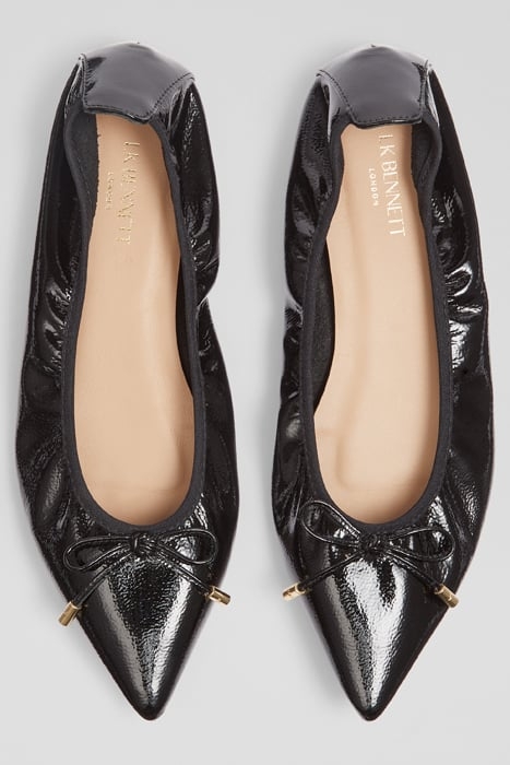 TILLY POINTED BALLERINA SHOES BLACK 2