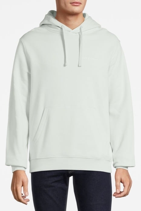 EMBROIDERED HOODIE LOWLAND BLUE/ WHITE 1