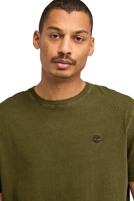 DUNSTAN RIVER GARMENT DYE SHORT SLEEVE TEE DARK OLIVE 4