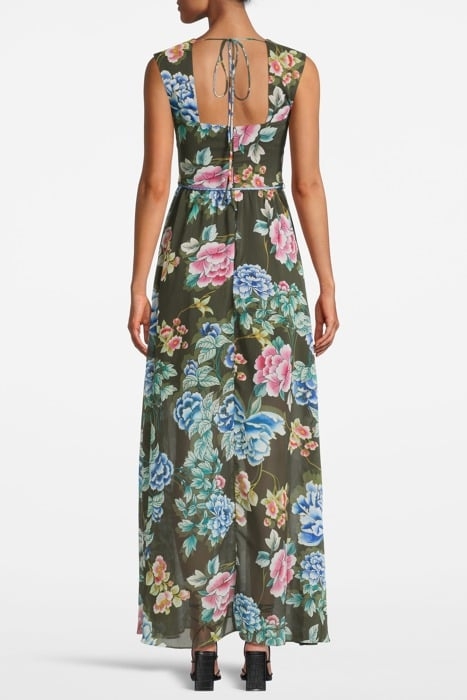 GUESS ECO SL GILDA LONG DRESS HANOI GREEN FLORAL P 2
