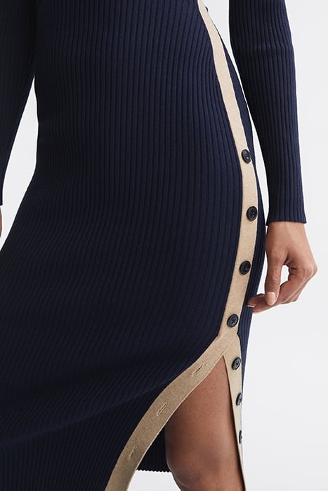 NIKOLA-KNITTED STRIPE BOD NAVY/CAMEL 7