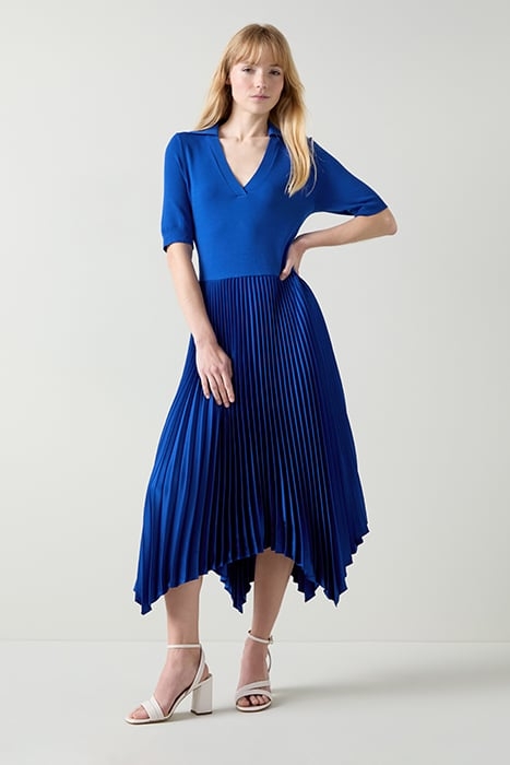 LORNA PLEATED MIDI DRESS NAVY ULTRABLUE 1
