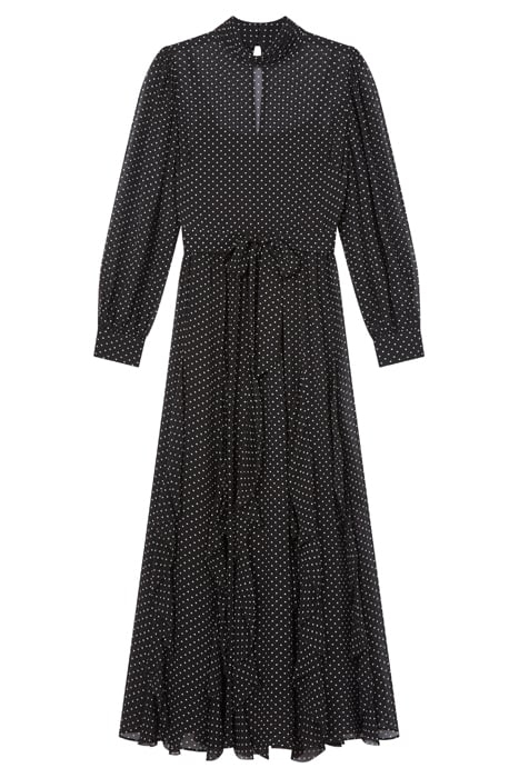 LUCIE POLKA MAXI DRESS BLACK/CREAM 3