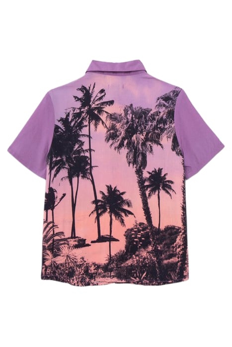 BOYS’ PURPLE LENZING™ ECOVERO™ SHIRT WITH PALM TREE PRINT 2