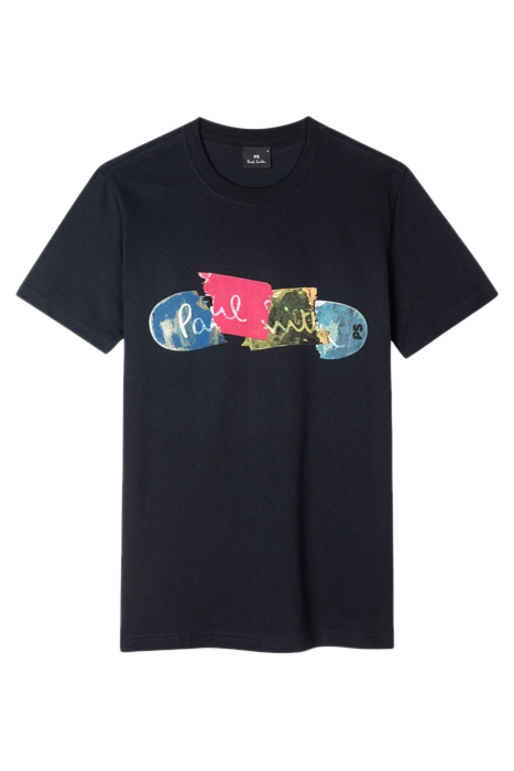 MENS SLIM FIT T-SHIRT BROKEN BOARD VERY DARK NAVY 3