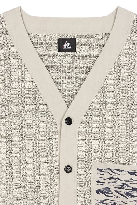 MENS ECRU CARDIGAN OFF WHITE 2