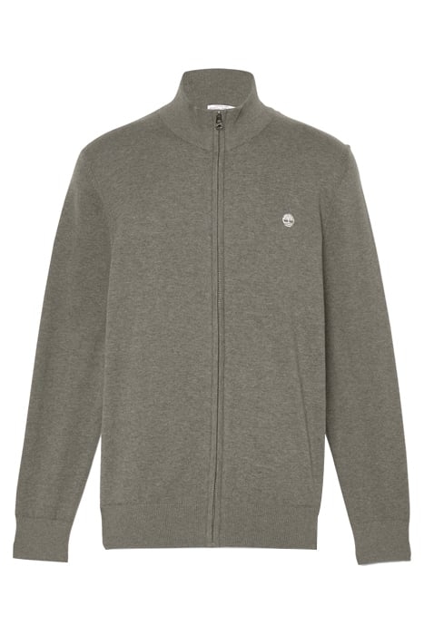 WILLIAMS RIVER COTTON YD FULL ZIP SWEATER DARK GREY HEATHER 4
