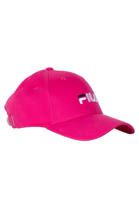 BRASOV 6 PANEL CAP WITH LINEAR LOGO - STRAP BACK PINK PEACOC 1
