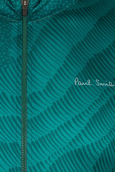 MENS CYCLE JERSEY SEASONAL PRINT VERY DARK GREEN 3