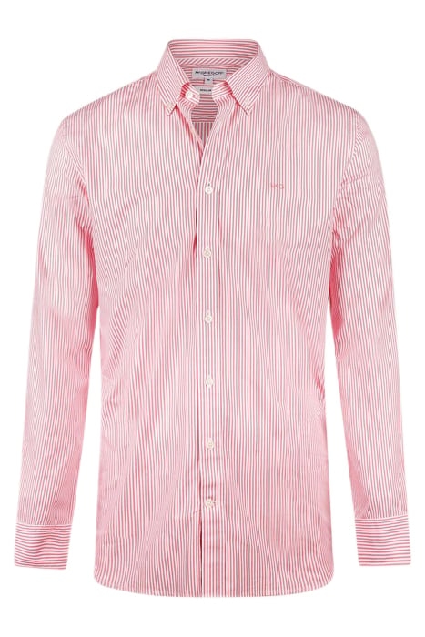 STRIPED POPLIN SHIRT CORAL RED 4