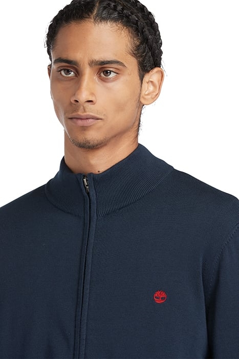 WILLIAMS RIVER COTTON YD FULL ZIP SWEATER DARK SAPPHIRE 5