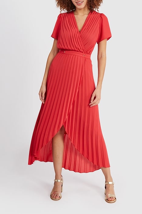 CANDY FLASH PLEATED LONG WRAP DRESS 1