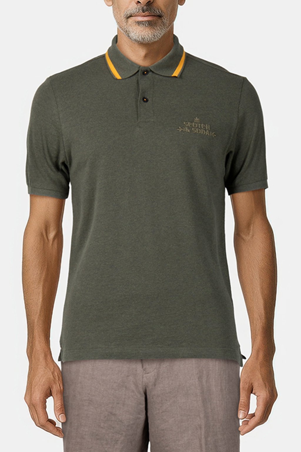 PIQUE SS POLO HERITAGE GREEN HTHR 1