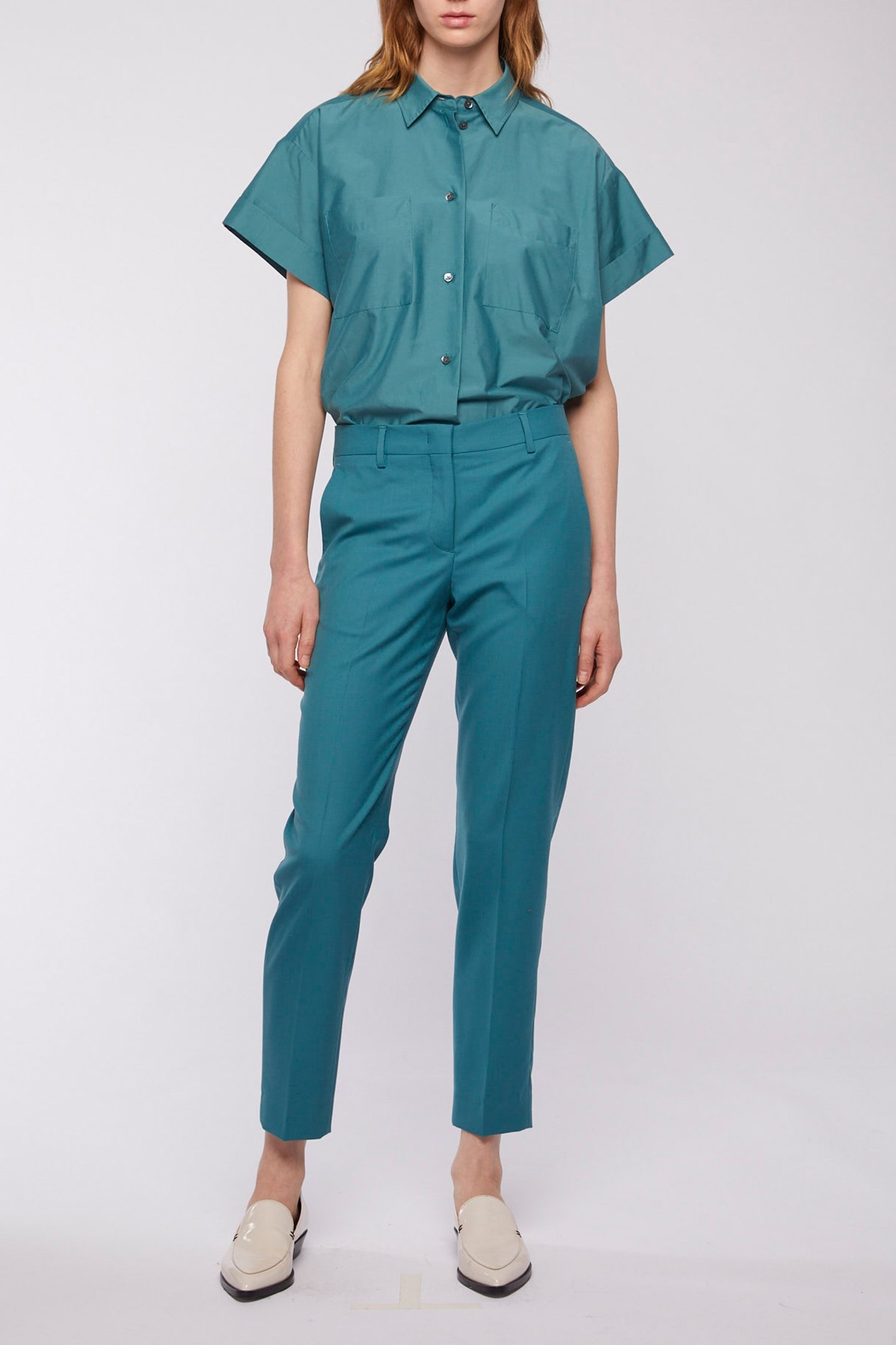 WOMENS TROUSERS BOTTLE GREEN 2