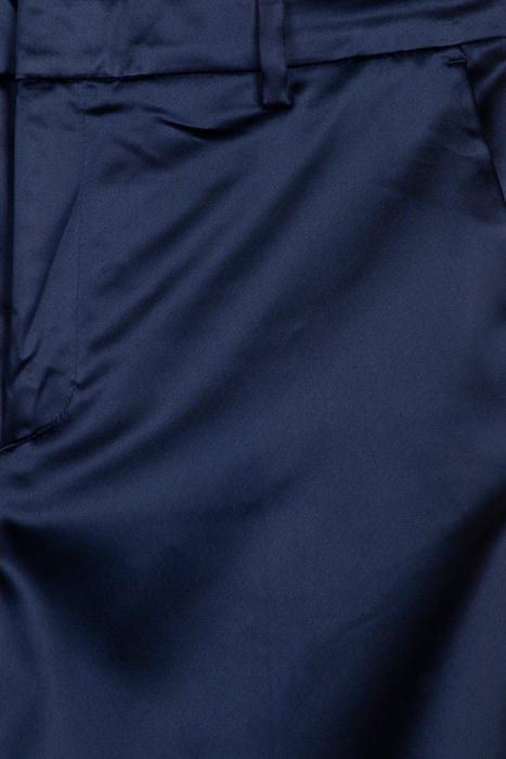 EMMA CROPPED SHINY TROUSERS NAVY 3