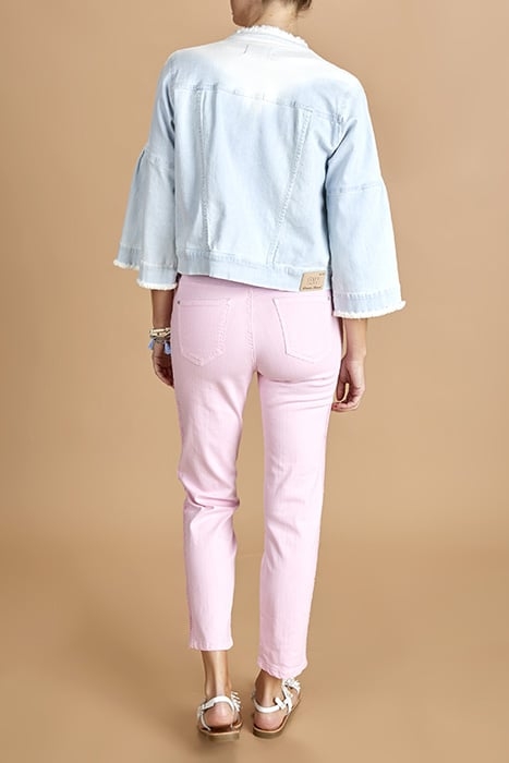 STRAIGHT COTTON PANTS PINK 8