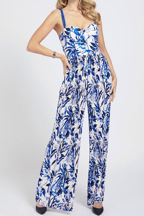 MODERN FOIAGE PLEATED JUMPSUIT MODERN FOLIAGE BLUE MODERN FO 1
