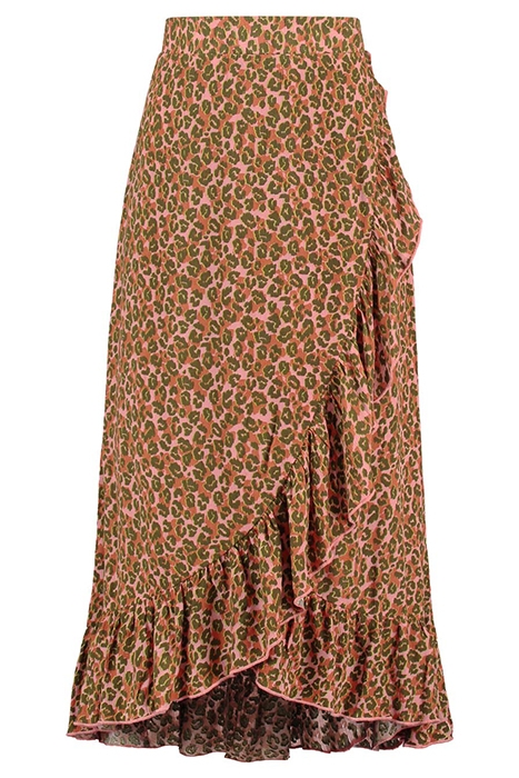 LADIES LOMBOK SKIRT TROPICAL TIGER STRAWBERRY PINK 4