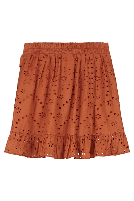 GIRLS CALIFORNIA SKIRT BRODERIE ANGLAISE SPICE ROUTE BROWN 6