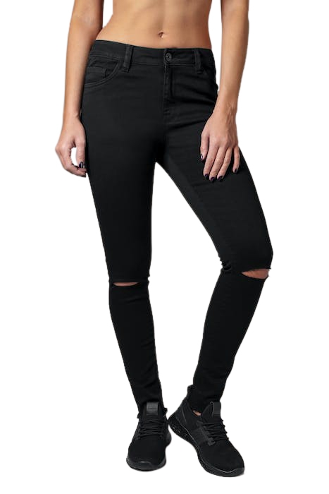 LADIES CUT KNEE PANTS BLACK 2