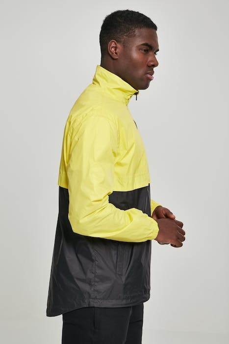 STAND UP COLLAR PULL OVER JACKET BRIGHTYELLOW/BLK 5