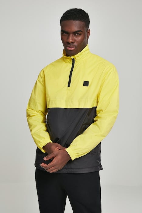 STAND UP COLLAR PULL OVER JACKET BRIGHTYELLOW/BLK 7