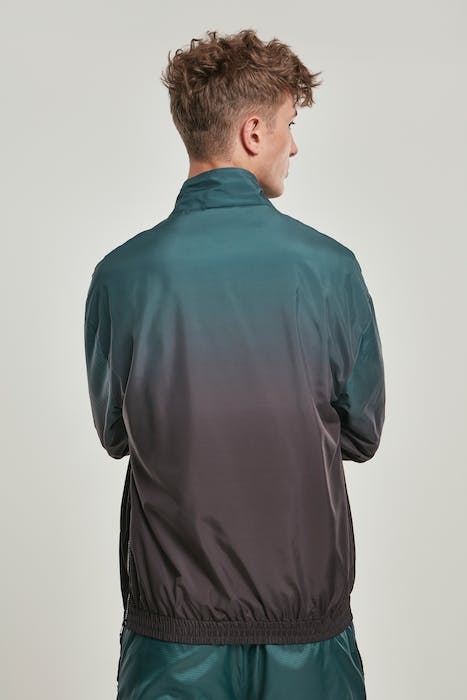 GRADIENT PULL OVER JACKET BLACK/BOTTLEGREEN 3