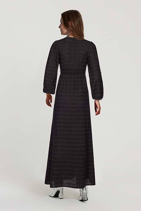 LADIES BEIRUT DRESS TASMANIA STRIPE BLACK 2