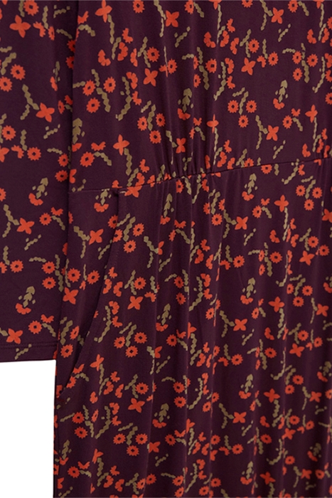 TALIA ECO VERO JERSEY DRESS PLUM MLT 5
