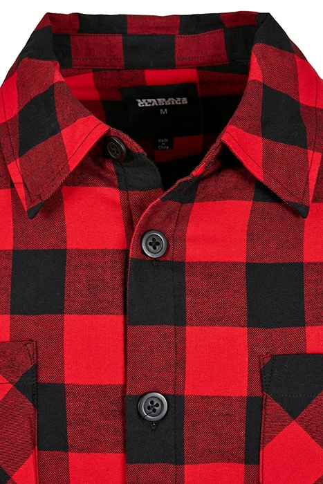 PADDED CHECK FLANNEL SHIRT BLACK/RED 7