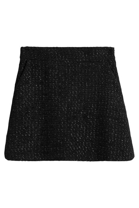 TWEED METALLIC MINI SKIRT BLK 6