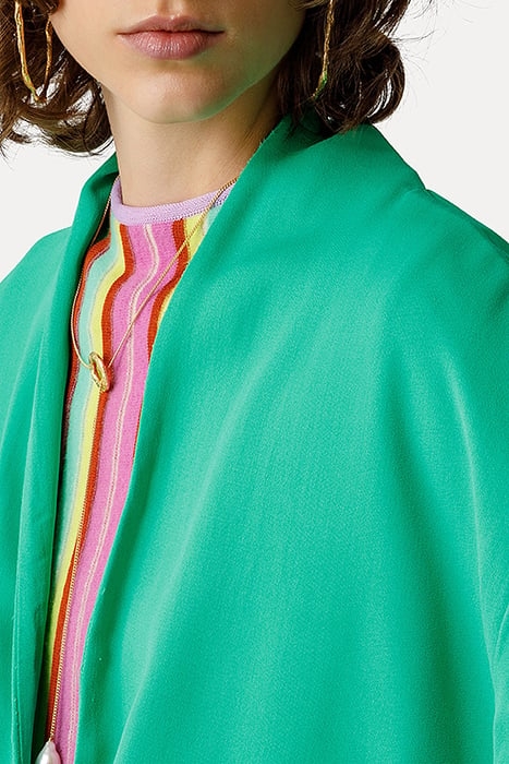 ECO FRIENDLY VISCOSE GEORGETTE DECONSTRUCTED JACKET MOJITO 5