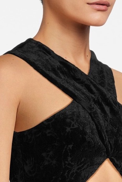 WOMEN‘S DRAPED VELVET DEVORÉE DRESS BLACK 099 5