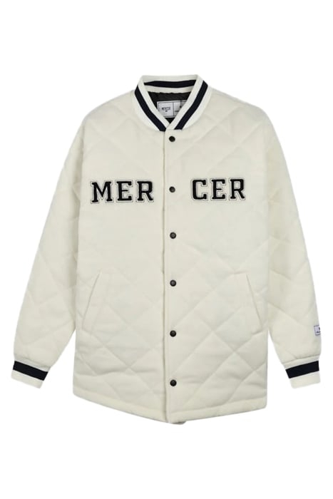 THE MERCER-QUILTED VARSITY WOOL - UNISEX CRÈME 1