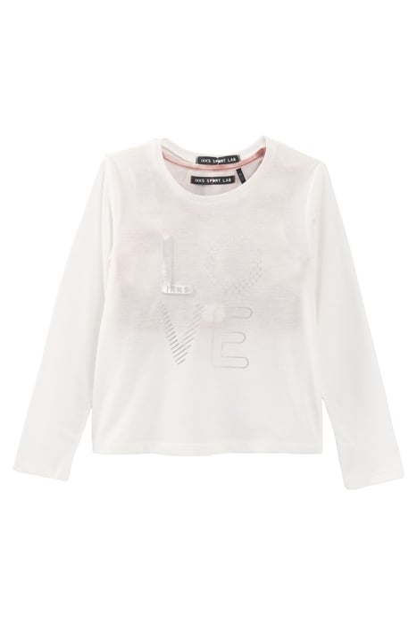 GIRLS’ ECRU SPORT T-SHIRT WITH TIE-DYE BRA TOP OFF-WHITE 1