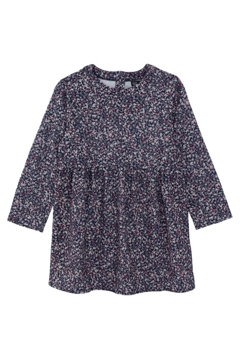 GIRLS’ DARK NAVY MICROFLOWER PRINT DRESS NAVY 1