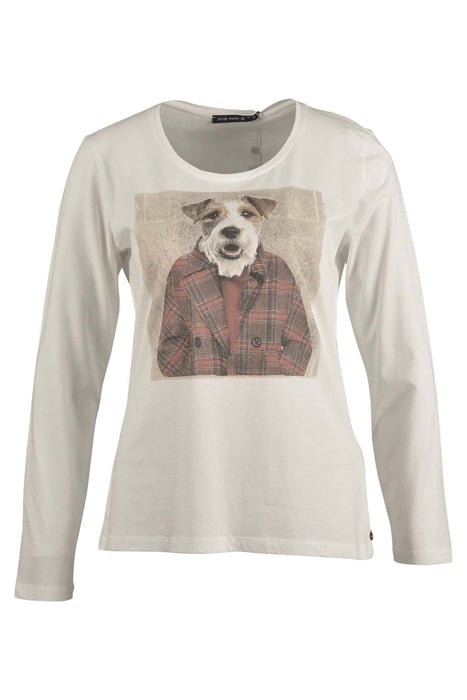 CREW NECK TEE LS + DECO WHITE 1