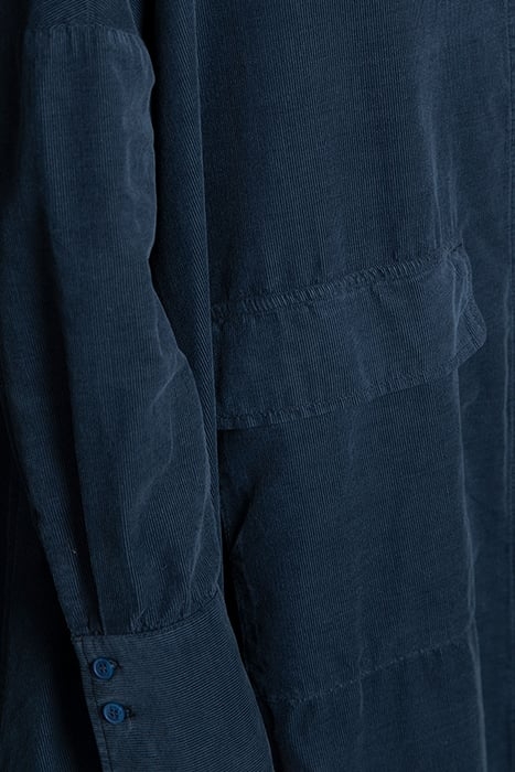 LS WIDE DRESS LARGE PKT BLUE 2